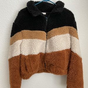 pacsun l.a. hearts sherpa teddy jacket